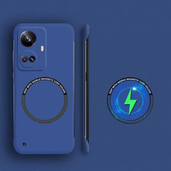 Realme 10 Serie Blaue Magnetische Handyhülle